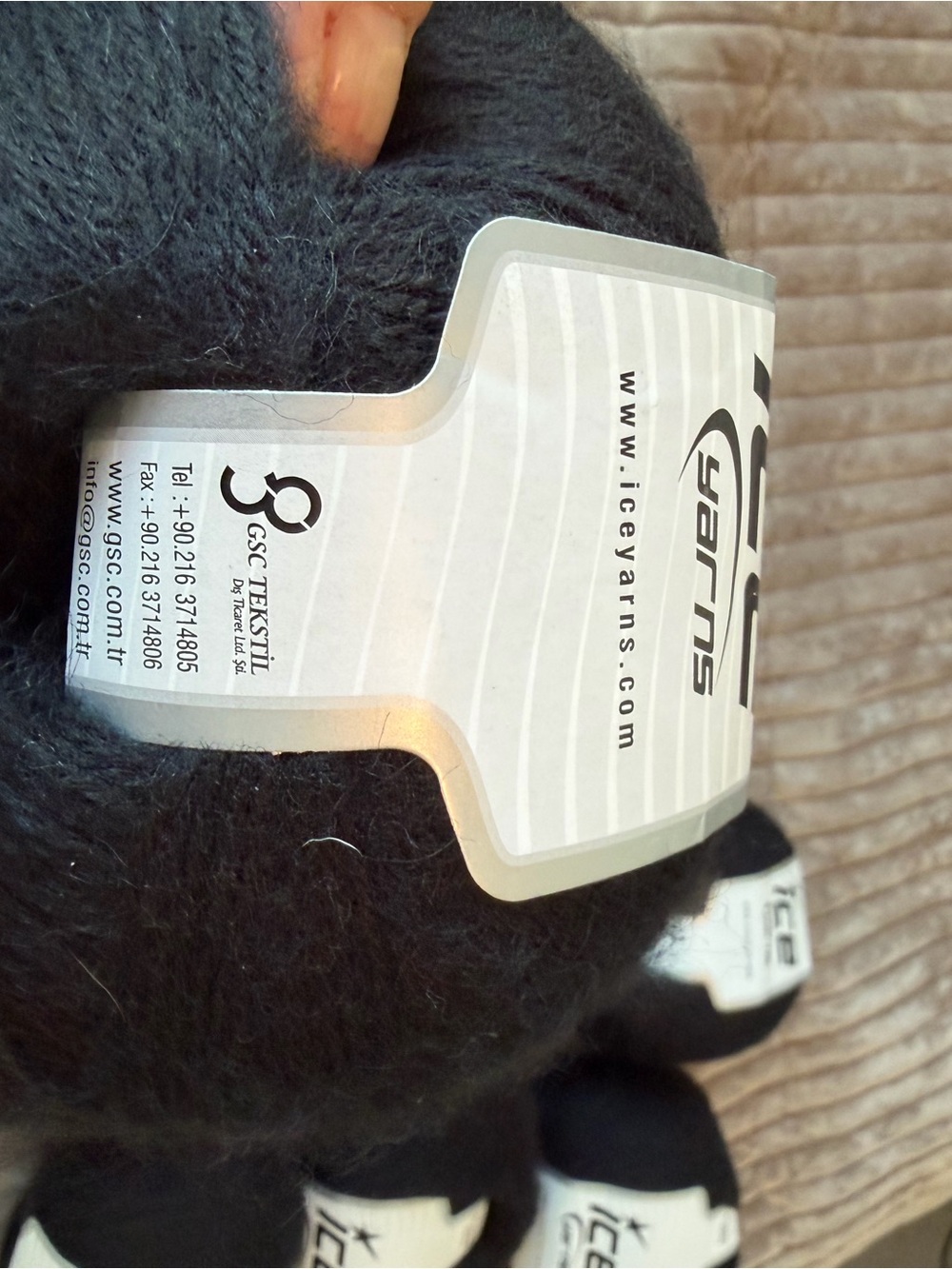 Ice Yarns Black Mohair Blend Yarn - Multiple Balls - Picture 3 of 4